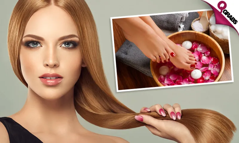 Hair Straightening Treatments + Express Pedicure!